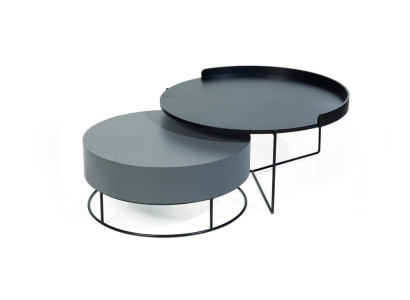 Modern Coffee table Gray Side tables luxurious Living room Furniture Table